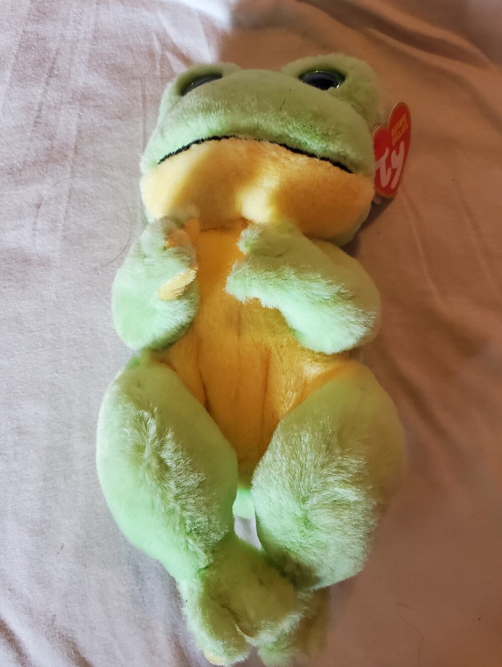 TY Green Plush Frog Toy - Plush